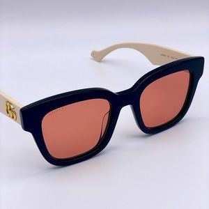 GUCCI GG0998S 002 Black/White/Orange Women Sunglasses
